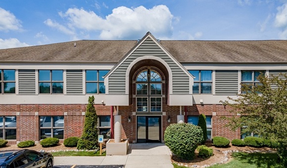 Image showing front of building at the Glen Oaks Office park with office space for lease